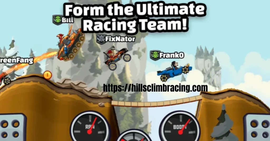 Hill Climb Racing 2 MOD APK gameplay with unlocked vehicles and unlimited coins for Android users